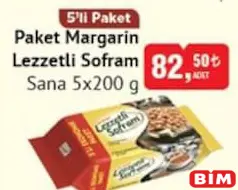 SANA PAKET MARGARİN LEZZETLİ SOFRAM 5X200 G fiyat ve kampanya bilgisi